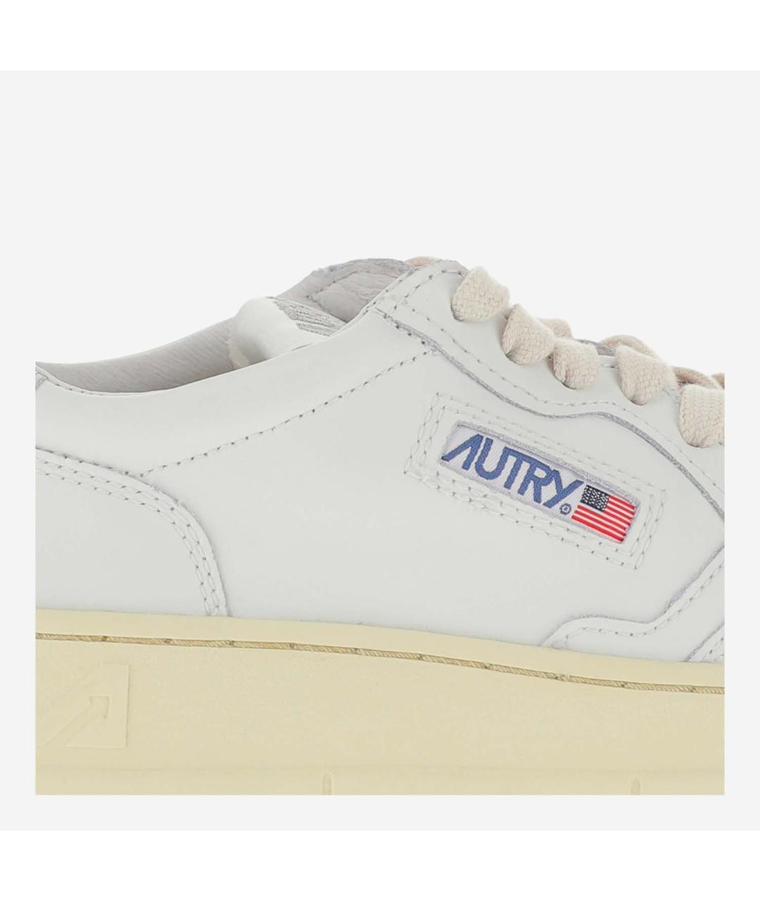AUTRY Белые кожаные кроссовки, фото 5