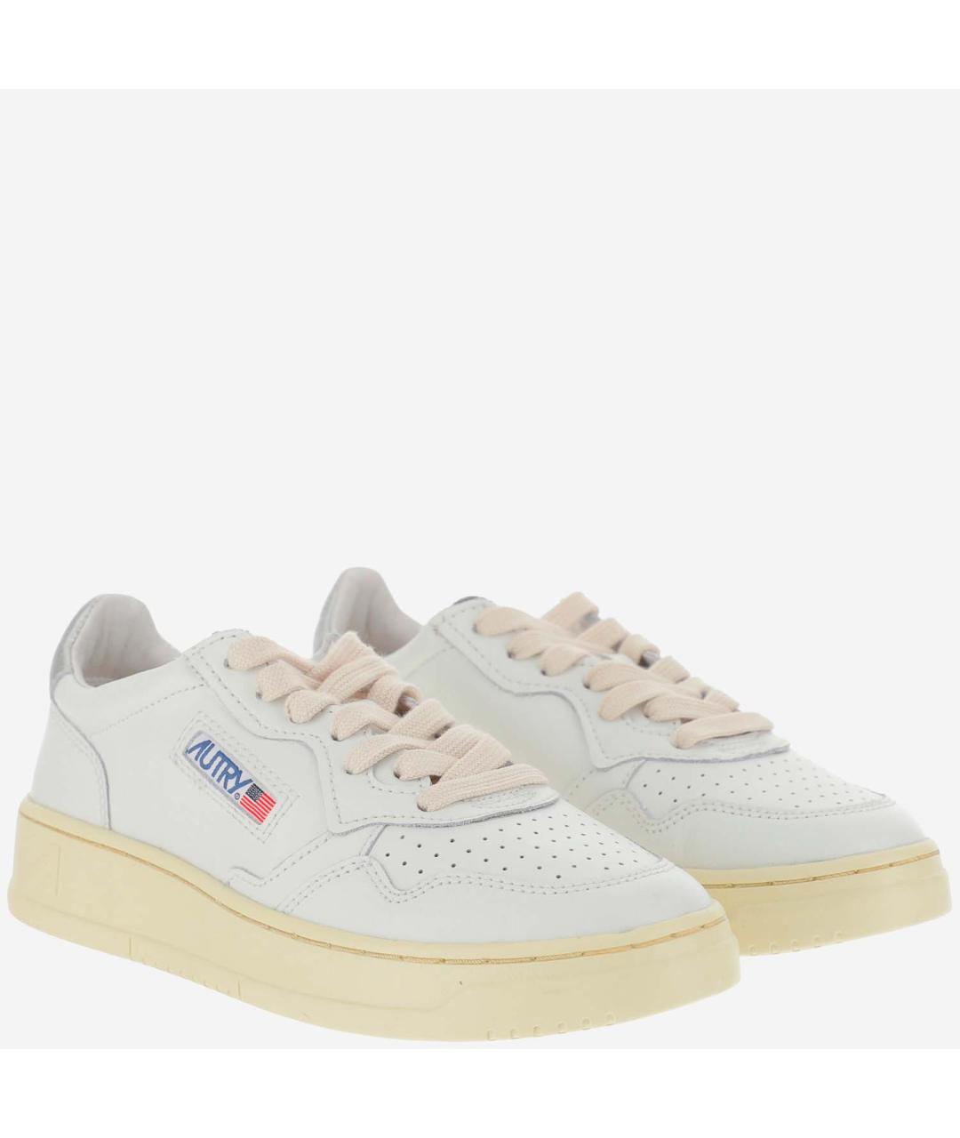 AUTRY Белые кожаные кроссовки, фото 3