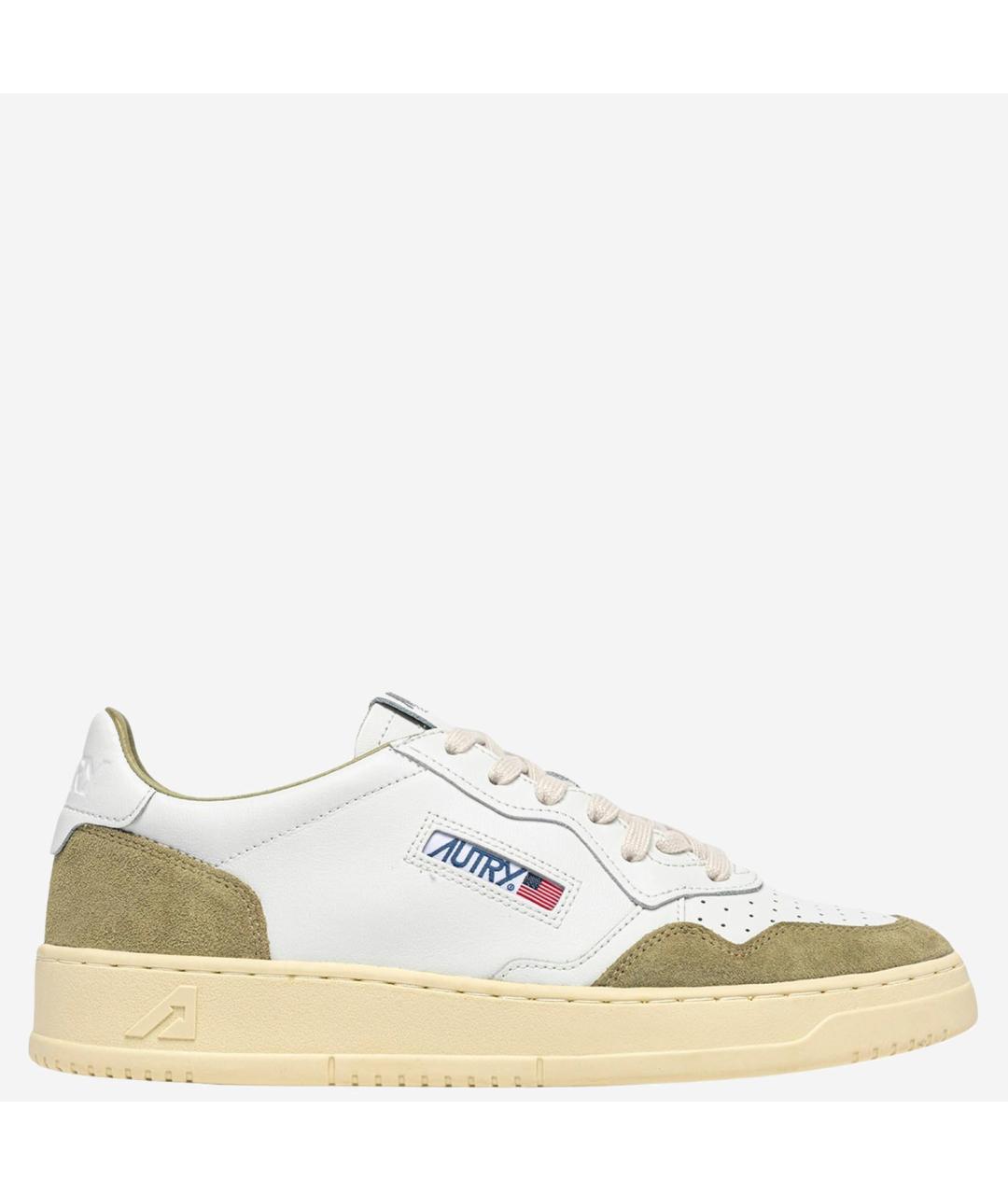 AUTRY Белые кожаные низкие кроссовки / кеды, фото 1