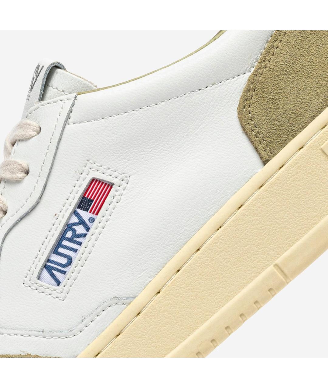 AUTRY Белые кожаные низкие кроссовки / кеды, фото 5