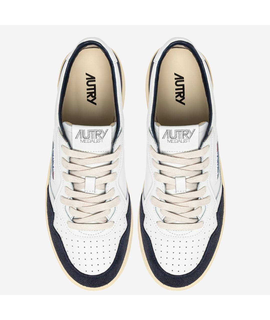 AUTRY Белые кожаные низкие кроссовки / кеды, фото 2