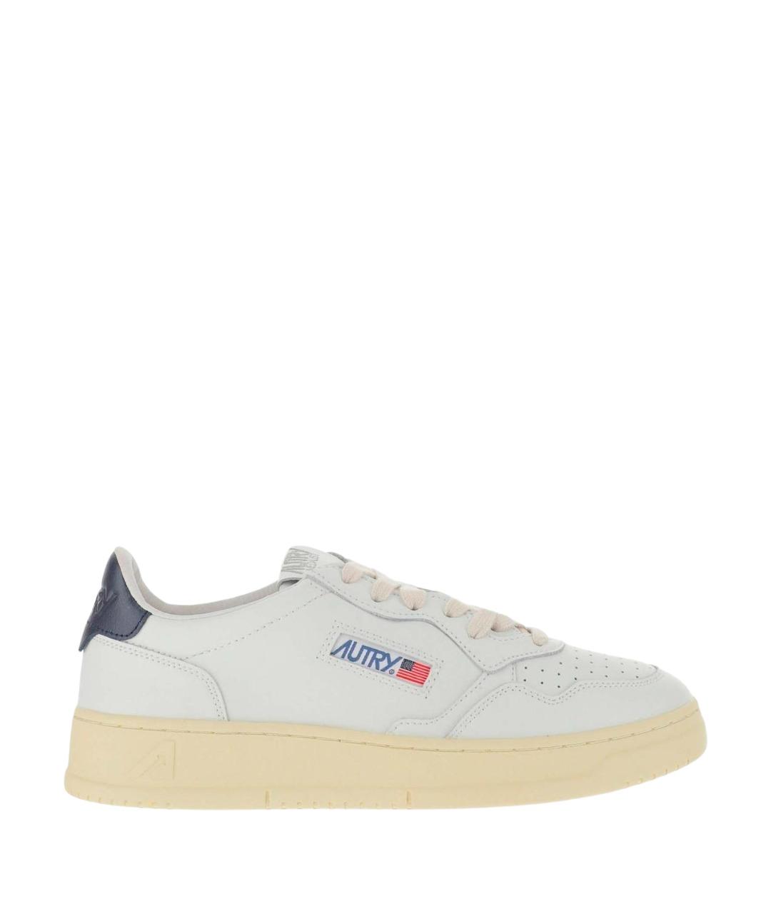 AUTRY Белые кожаные низкие кроссовки / кеды, фото 1