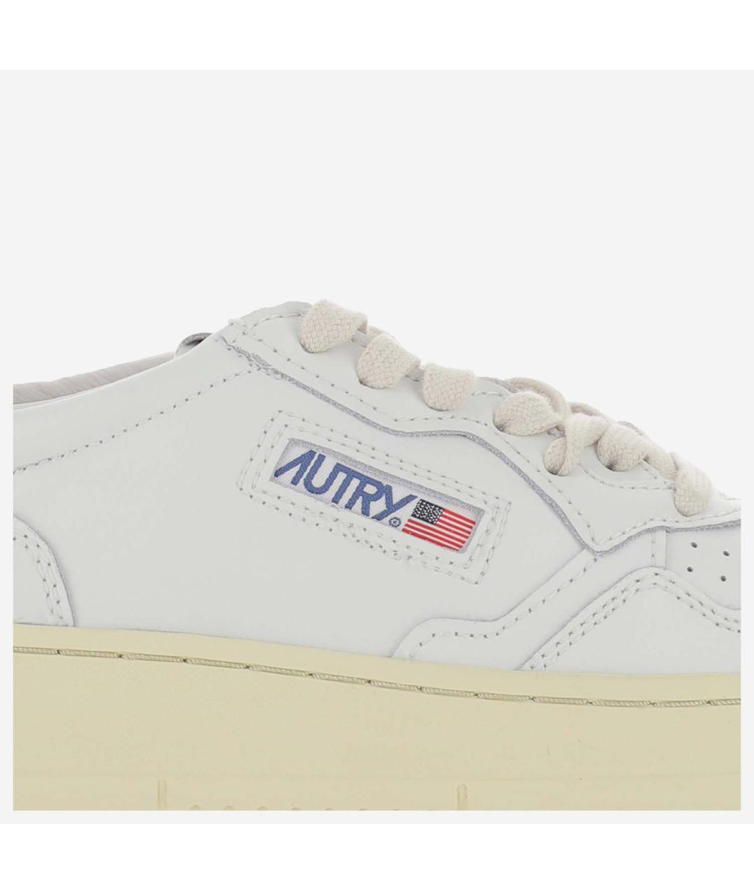 AUTRY Белые кожаные кроссовки, фото 5