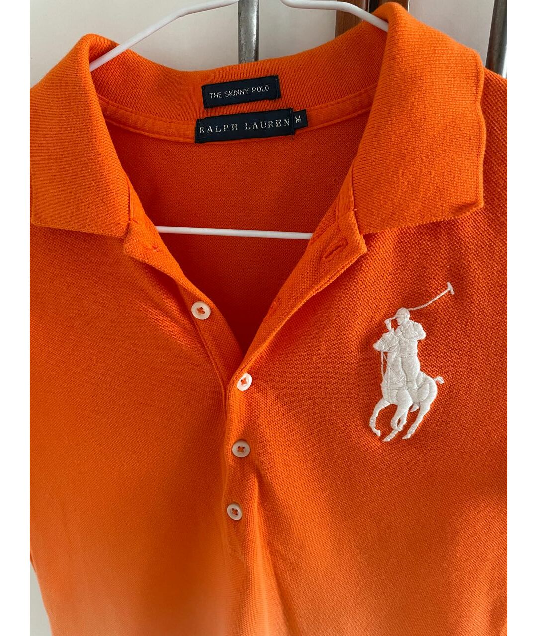RALPH LAUREN Оранжевая хлопковая футболка, фото 4