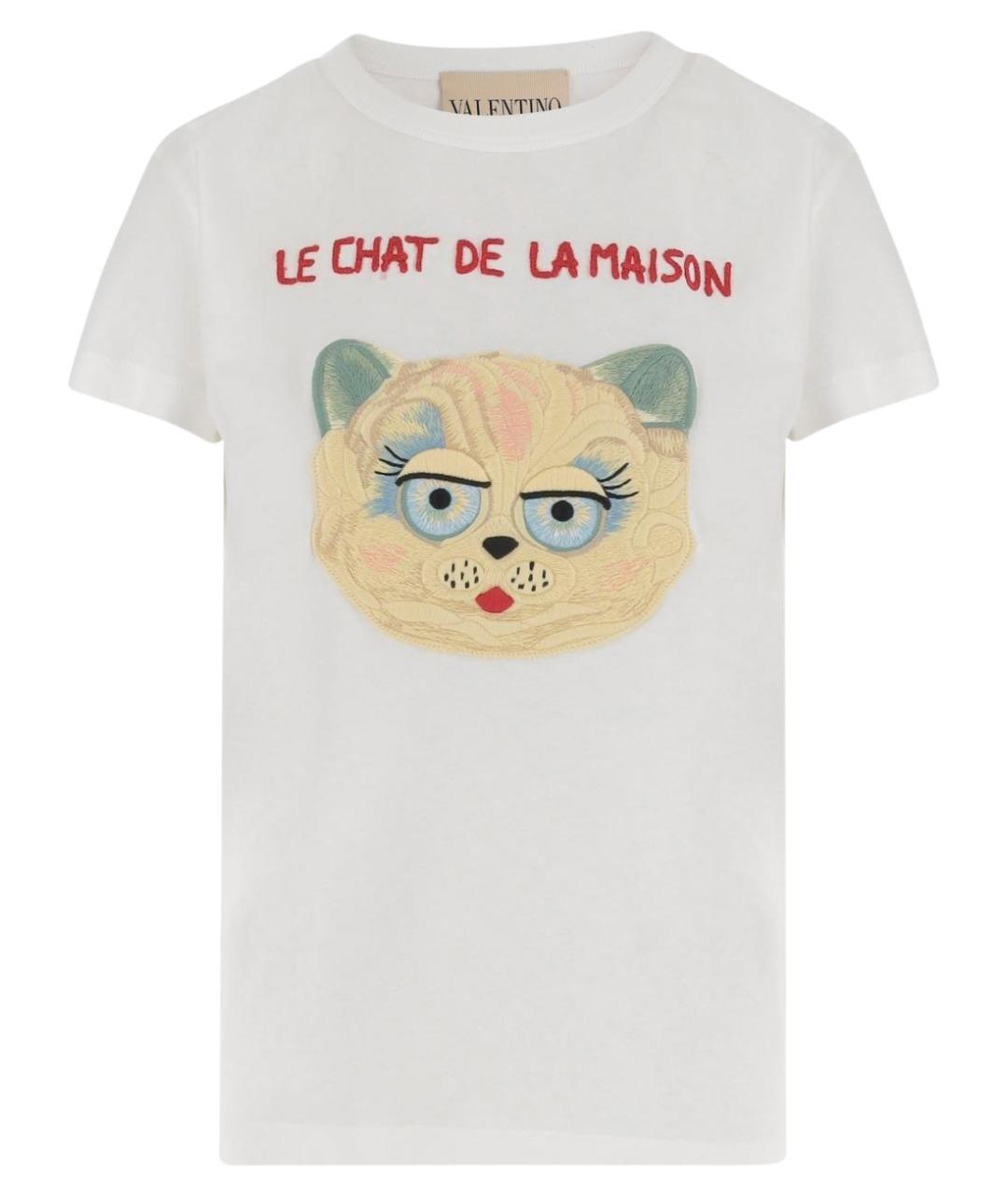 VALENTINO Белая хлопковая футболка, фото 1