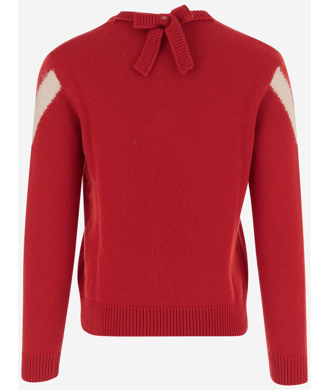 VALENTINO Красный шерстяной джемпер / свитер, фото 2