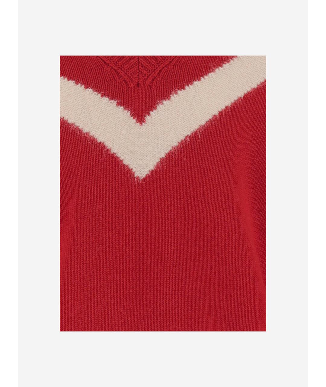 VALENTINO Красный шерстяной джемпер / свитер, фото 3