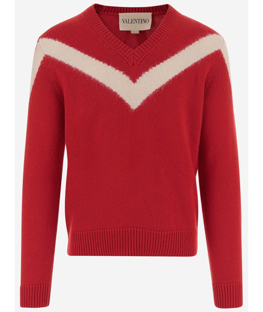 VALENTINO Красный шерстяной джемпер / свитер, фото 1