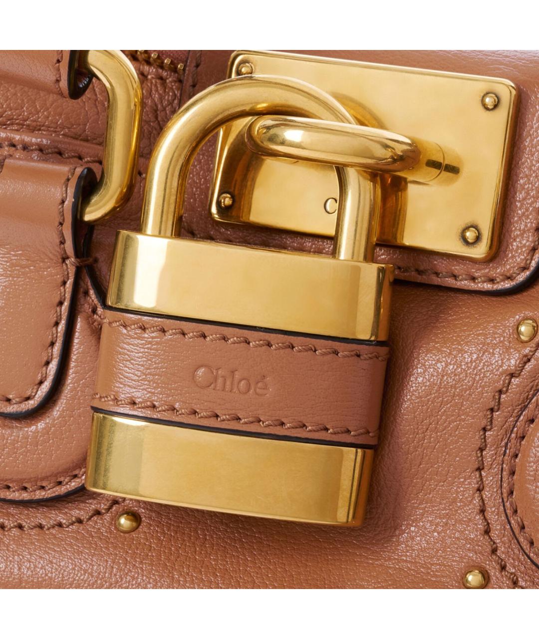 CHLOE Коричневая кожаная сумка тоут, фото 4