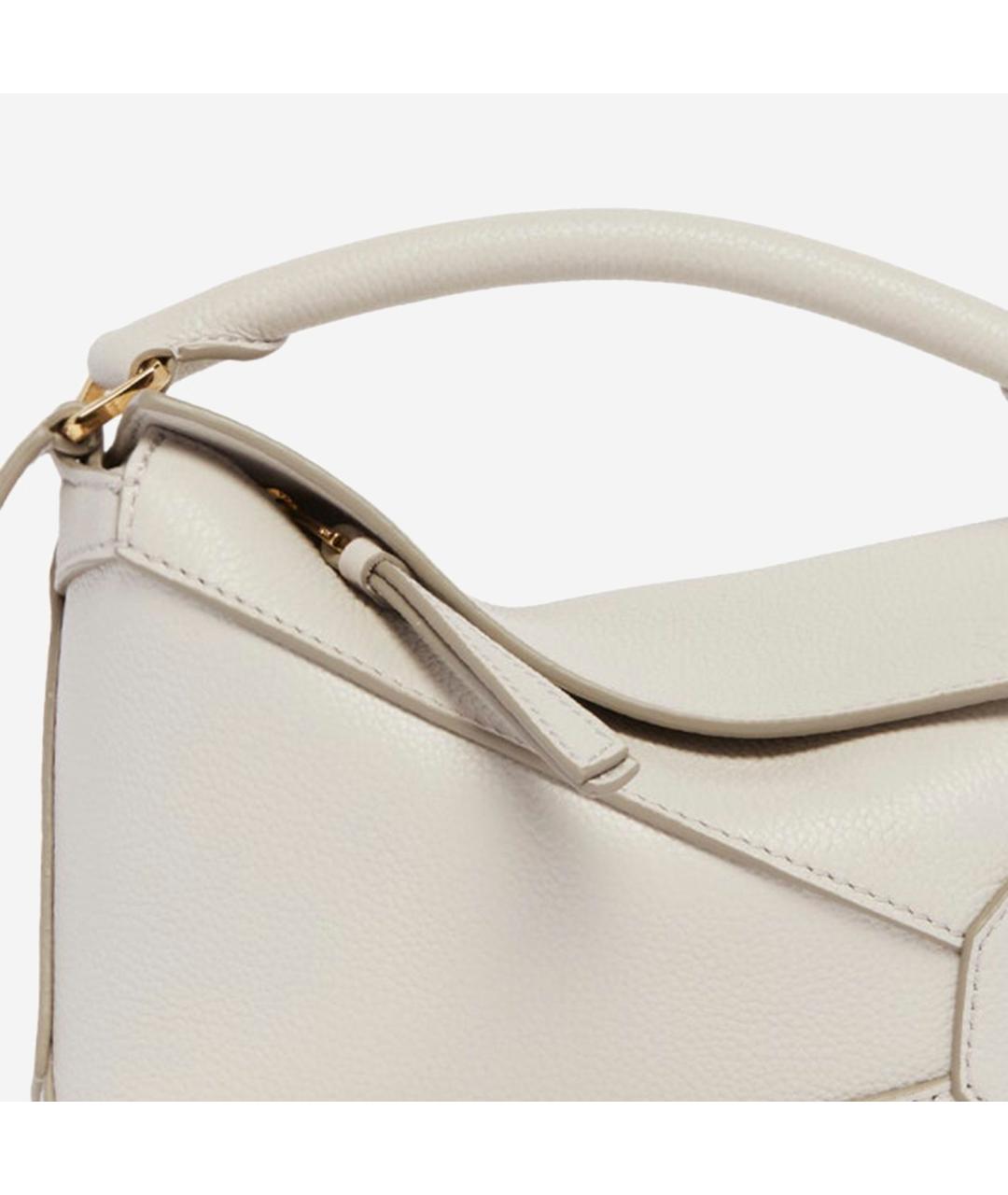 LOEWE Белая хлопковая сумка тоут, фото 5