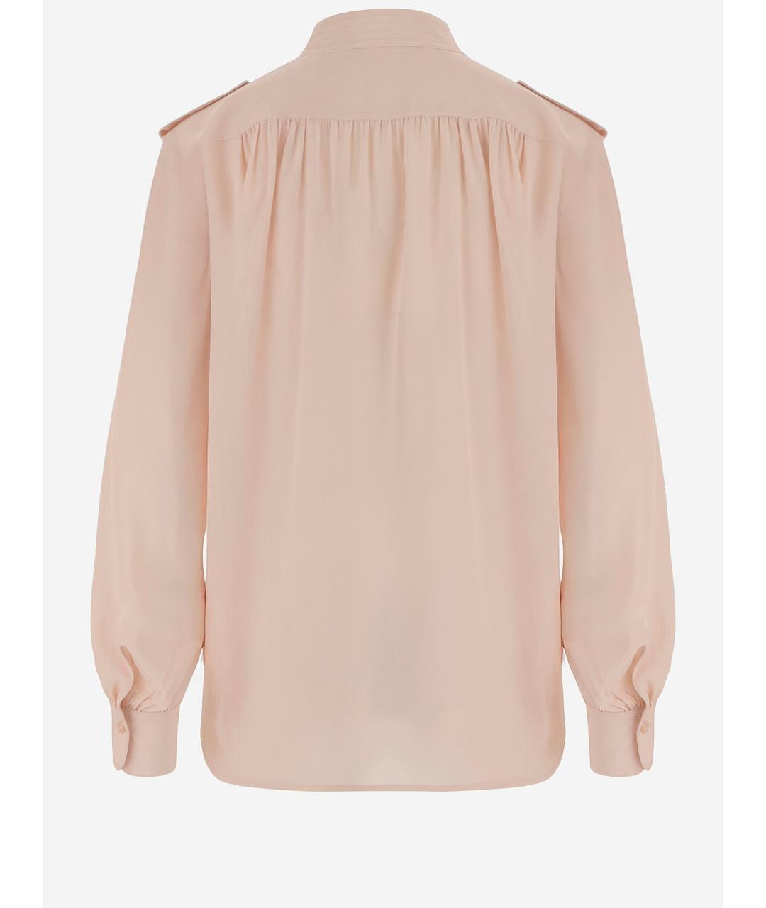 CHLOE Розовая шелковая рубашка, фото 2