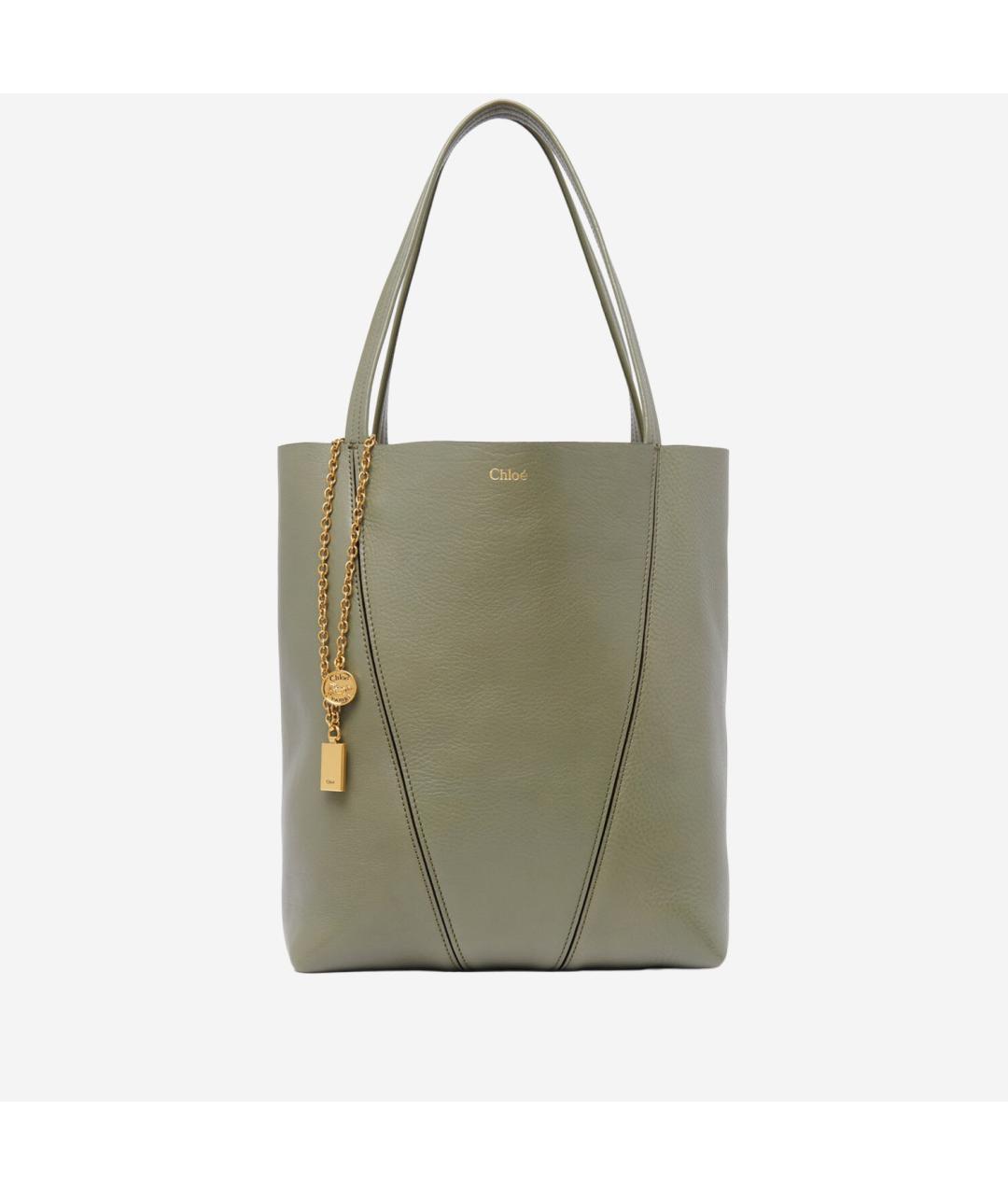 CHLOE Зеленая кожаная сумка тоут, фото 1