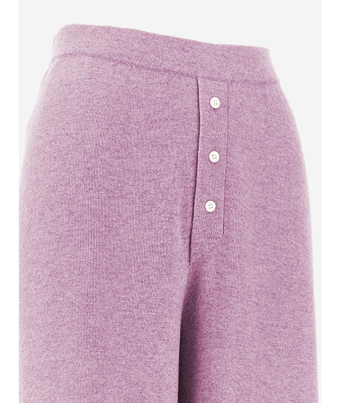 GUEST IN RESIDENCE Розовые кашемировые прямые брюки, фото 3