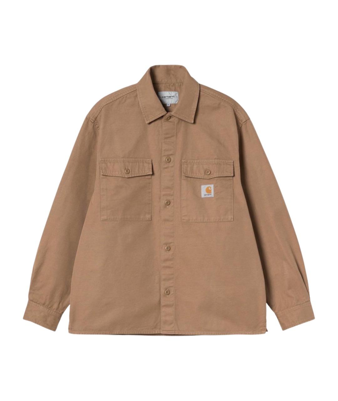 CARHARTT WIP Коричневая хлопковая кэжуал рубашка, фото 1