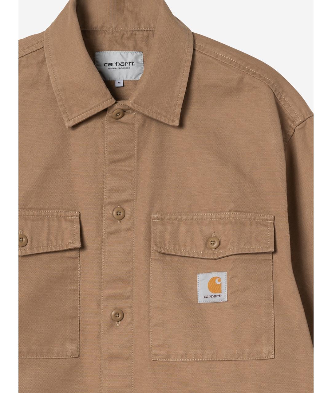 CARHARTT WIP Коричневая хлопковая кэжуал рубашка, фото 3