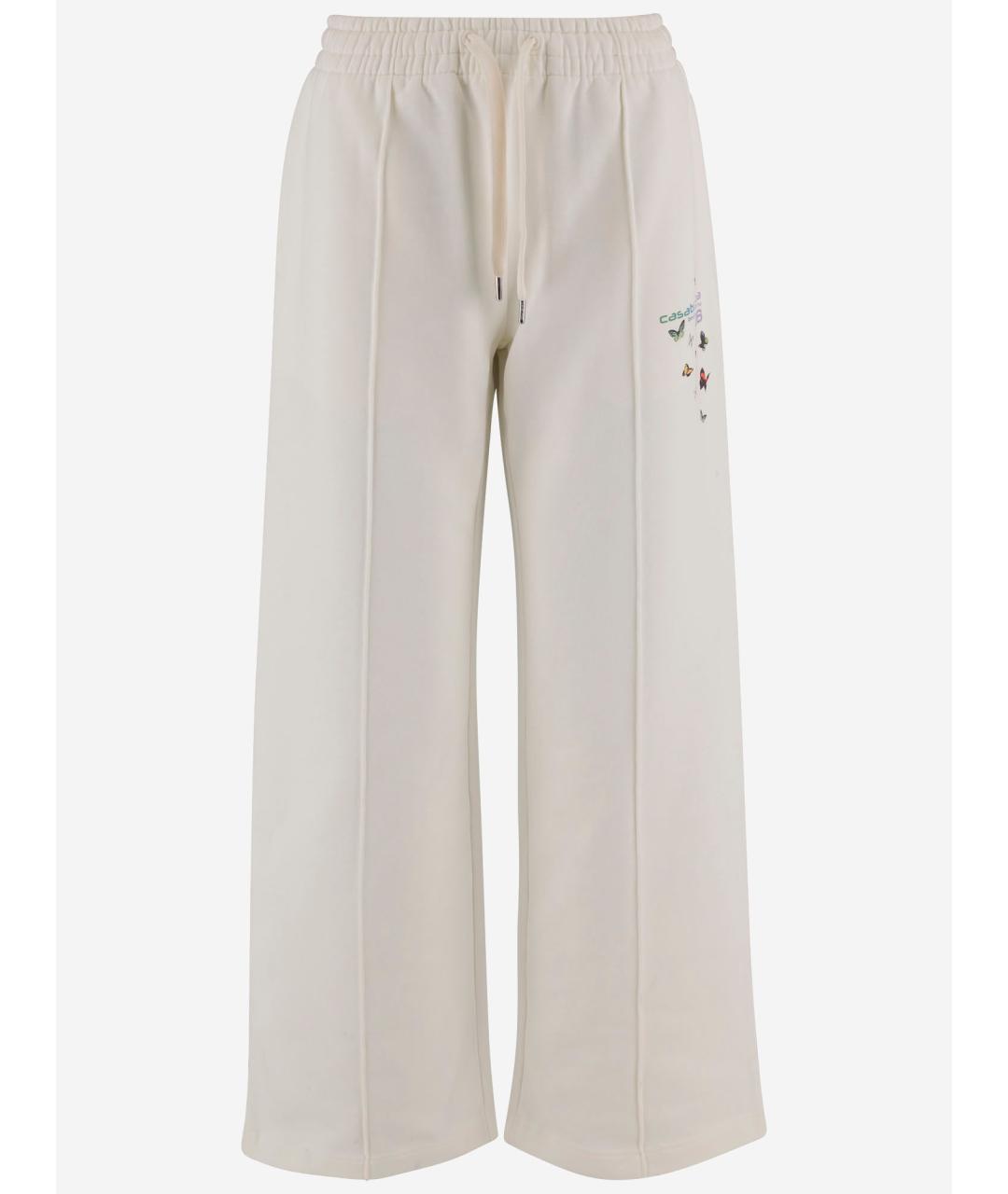 CASABLANCA Белые хлопковые прямые брюки, фото 4