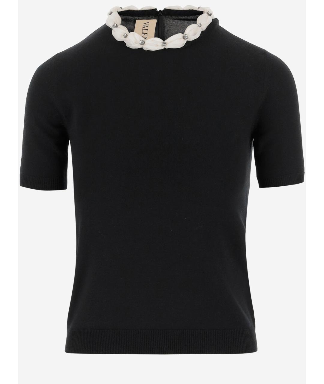 VALENTINO Черный шерстяной джемпер / свитер, фото 1