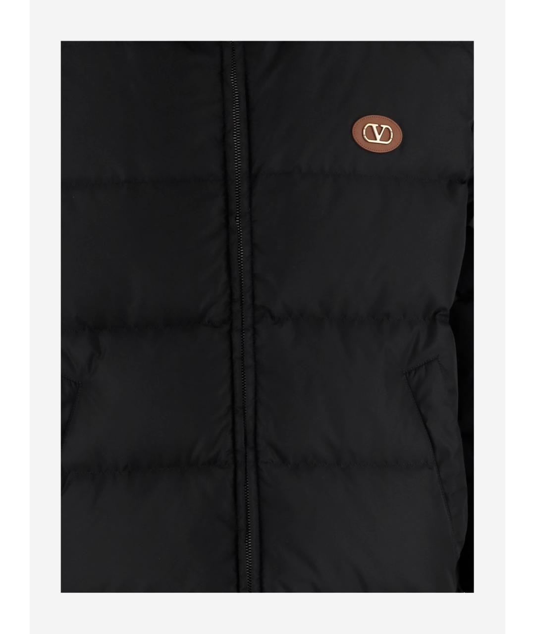 VALENTINO Черный полиамидовый пуховик, фото 3