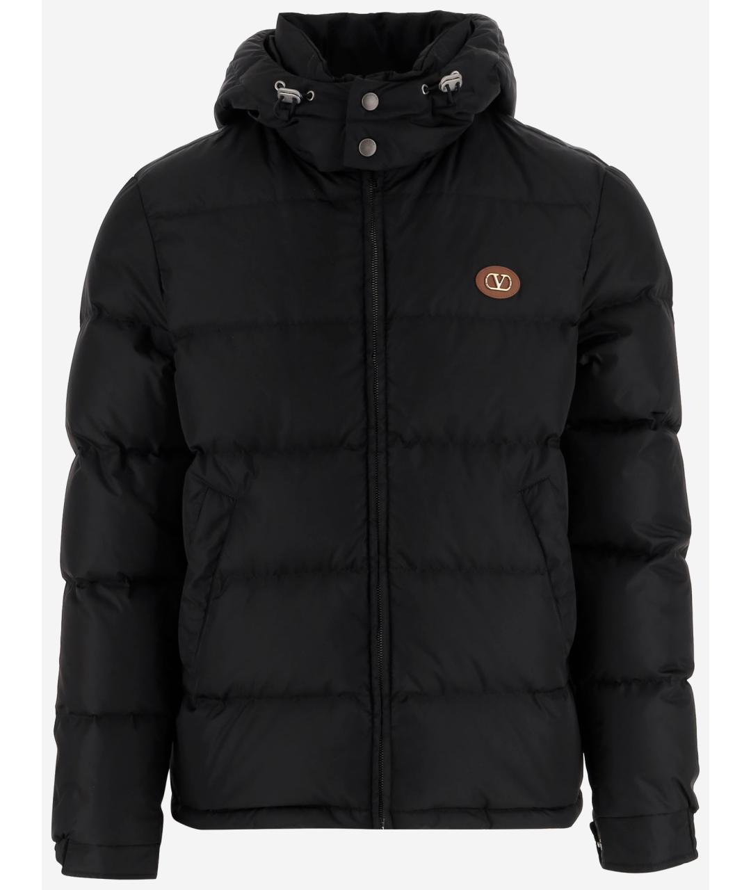 VALENTINO Черный полиамидовый пуховик, фото 1