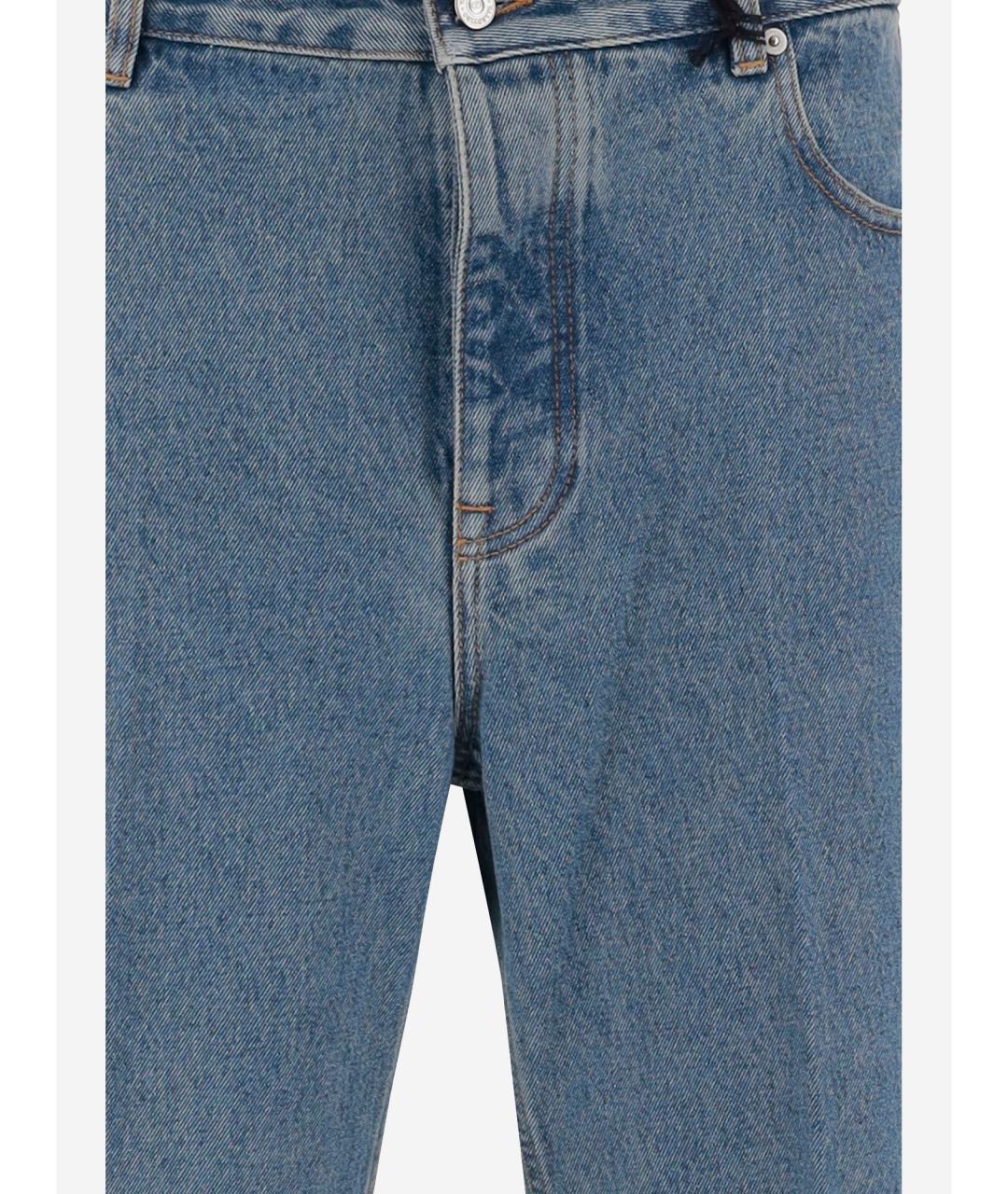 VALENTINO Синие хлопковые прямые джинсы, фото 3