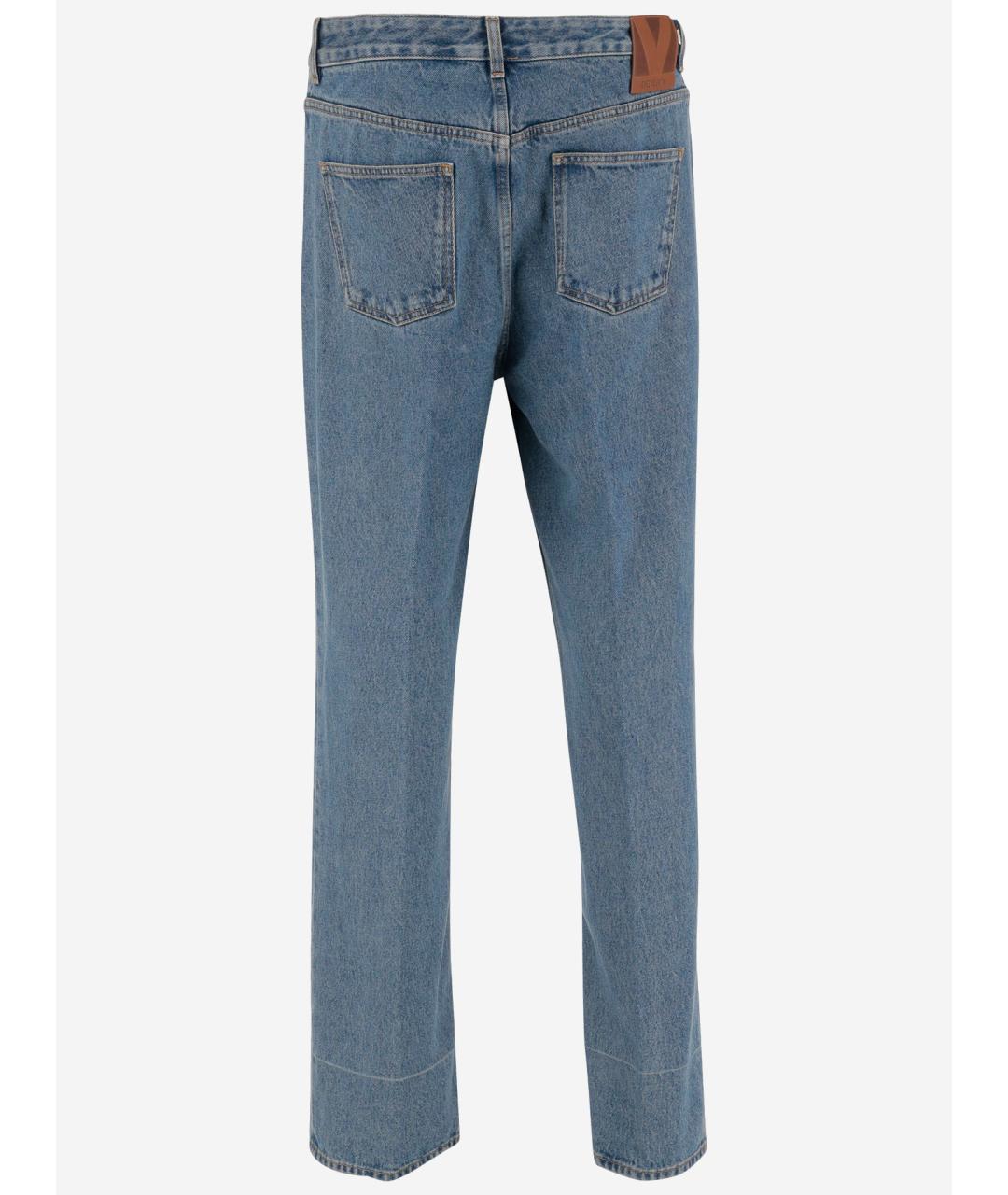 VALENTINO Синие хлопковые прямые джинсы, фото 2