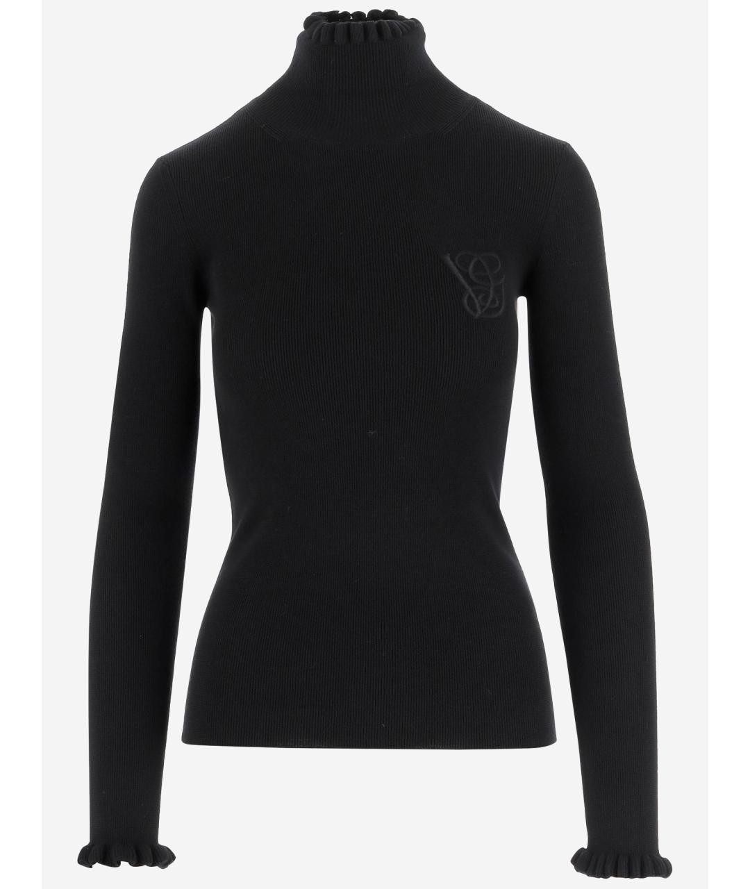 VALENTINO Черный шерстяной джемпер / свитер, фото 4