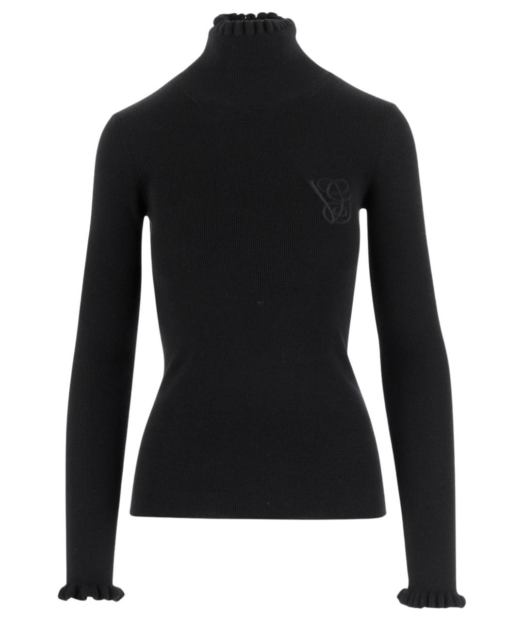 VALENTINO Черный шерстяной джемпер / свитер, фото 1
