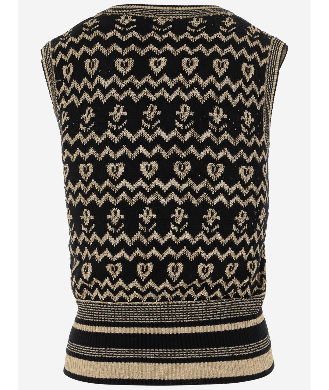 VALENTINO Черная шерстяная жилетка, фото 2