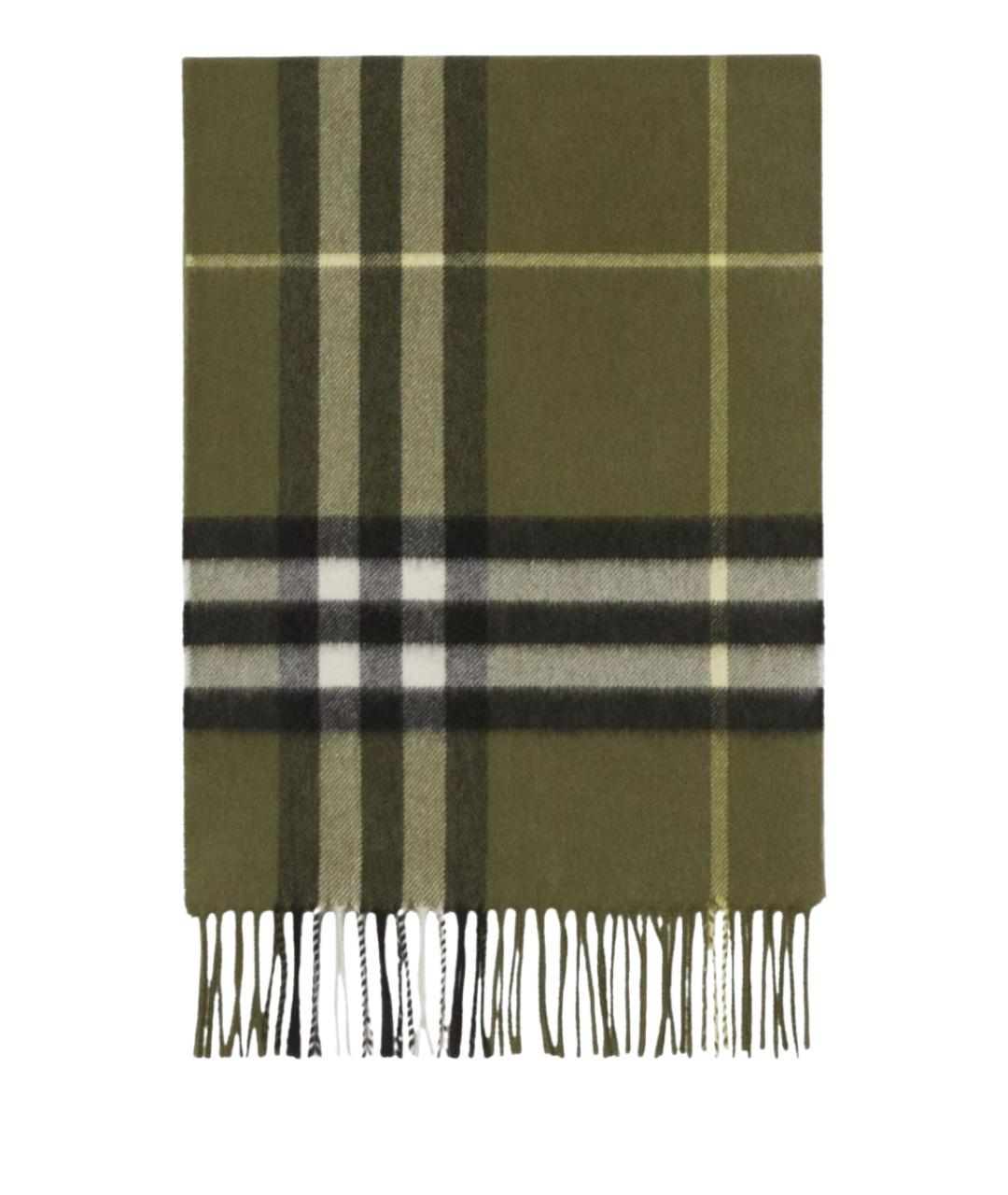 BURBERRY Зеленый кашемировый шарф, фото 1