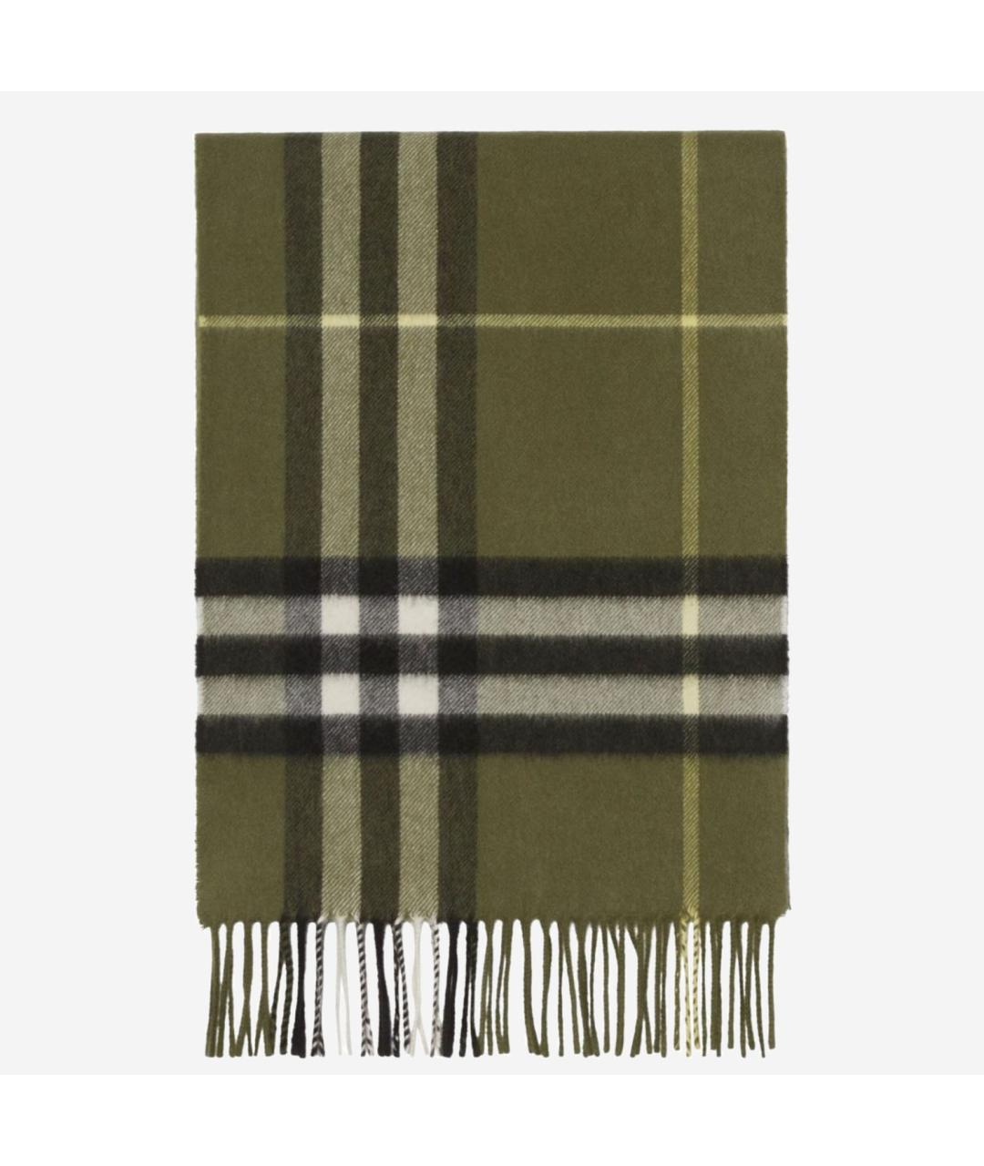 BURBERRY Зеленый кашемировый шарф, фото 4