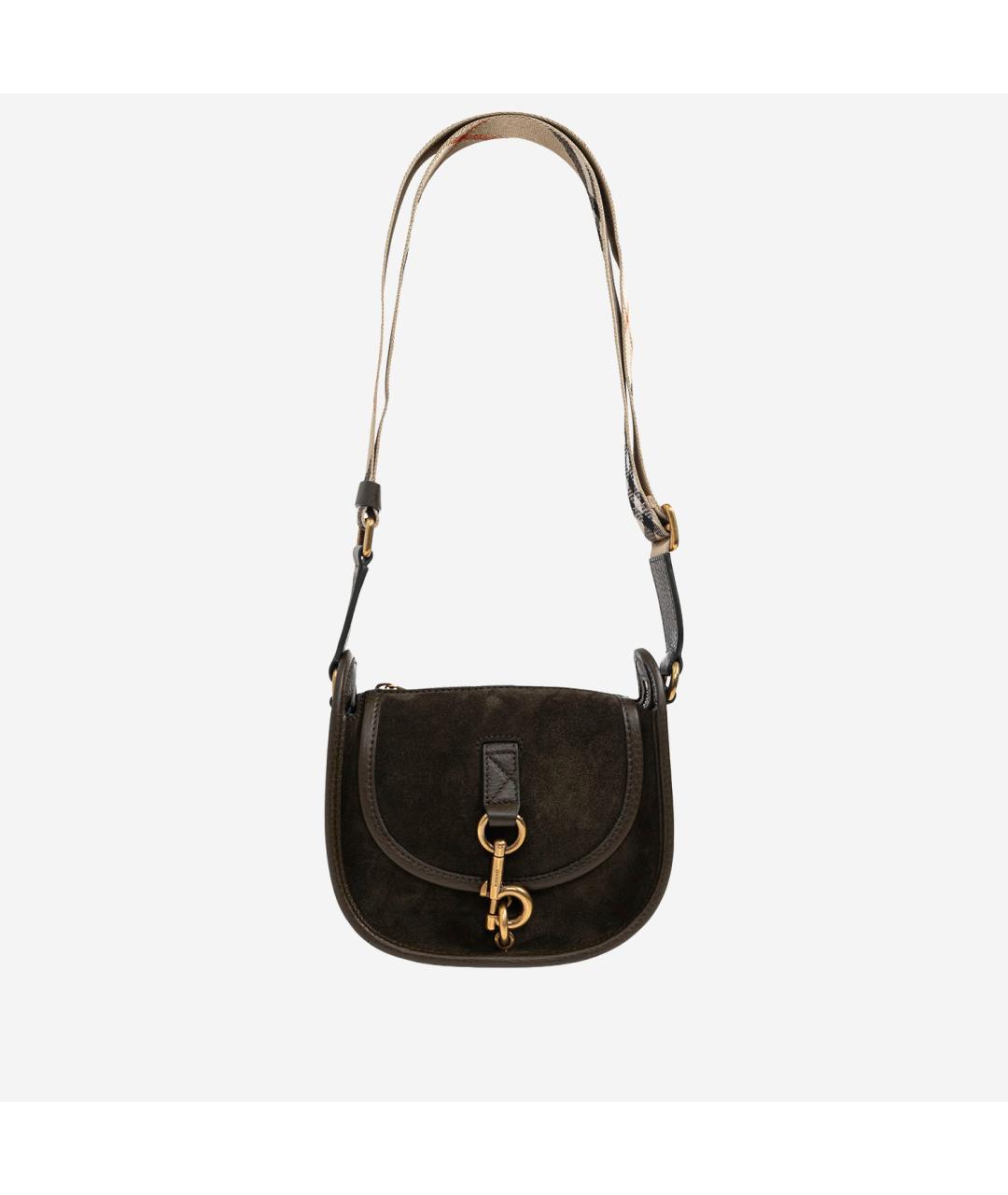 BURBERRY Черная кожаная сумка тоут, фото 1