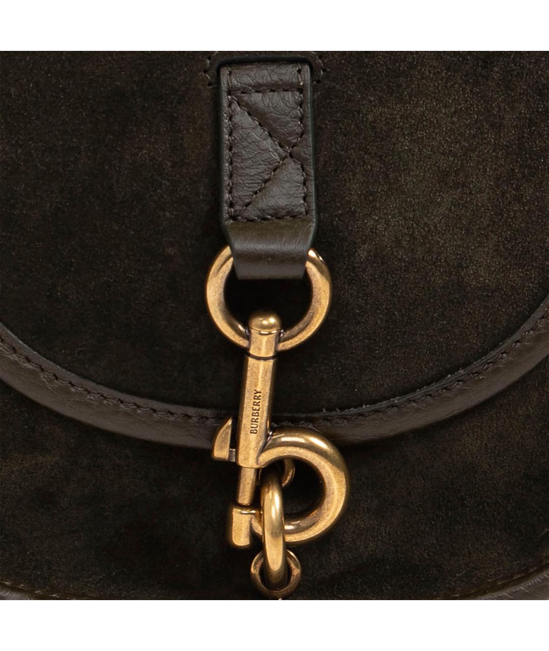 BURBERRY Черная кожаная сумка тоут, фото 4