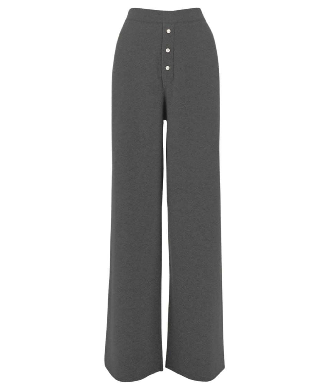 GUEST IN RESIDENCE Серые кашемировые прямые брюки, фото 1