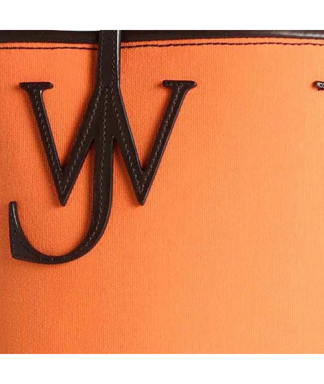 J.W.ANDERSON Оранжевая хлопковая сумка тоут, фото 4