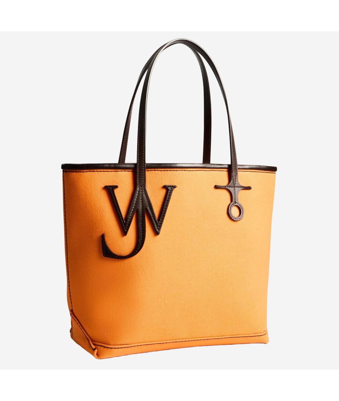 J.W.ANDERSON Оранжевая хлопковая сумка тоут, фото 2