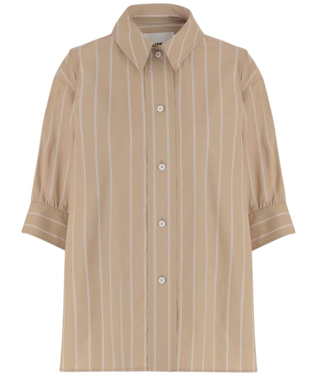 JIL SANDER Бежевая хлопковая рубашка, фото 1