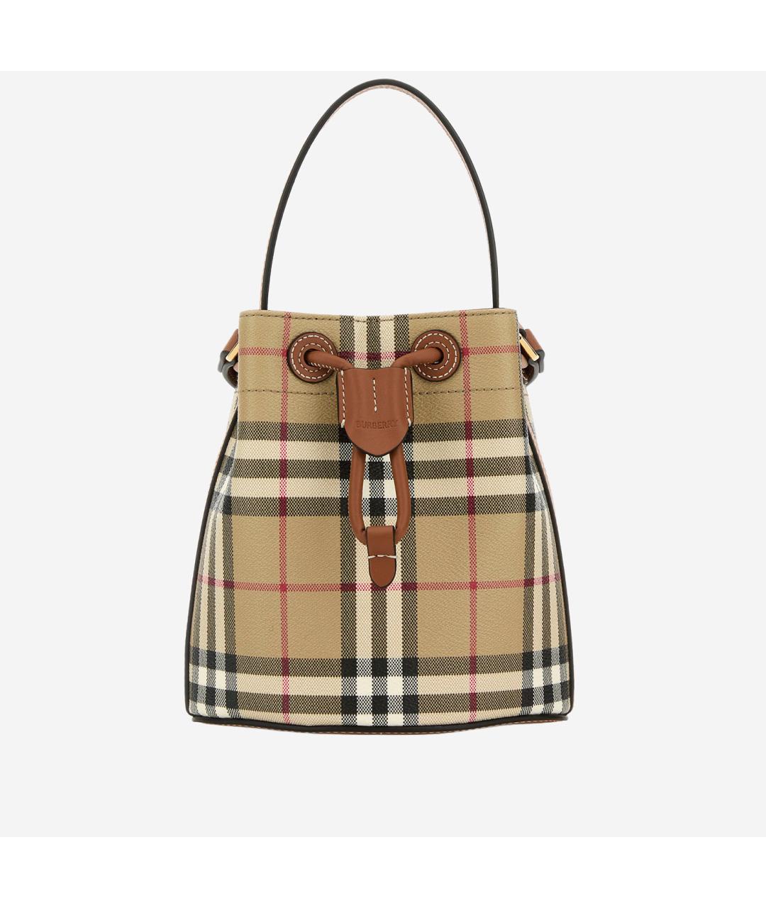 BURBERRY Бежевая кожаная сумка тоут, фото 2