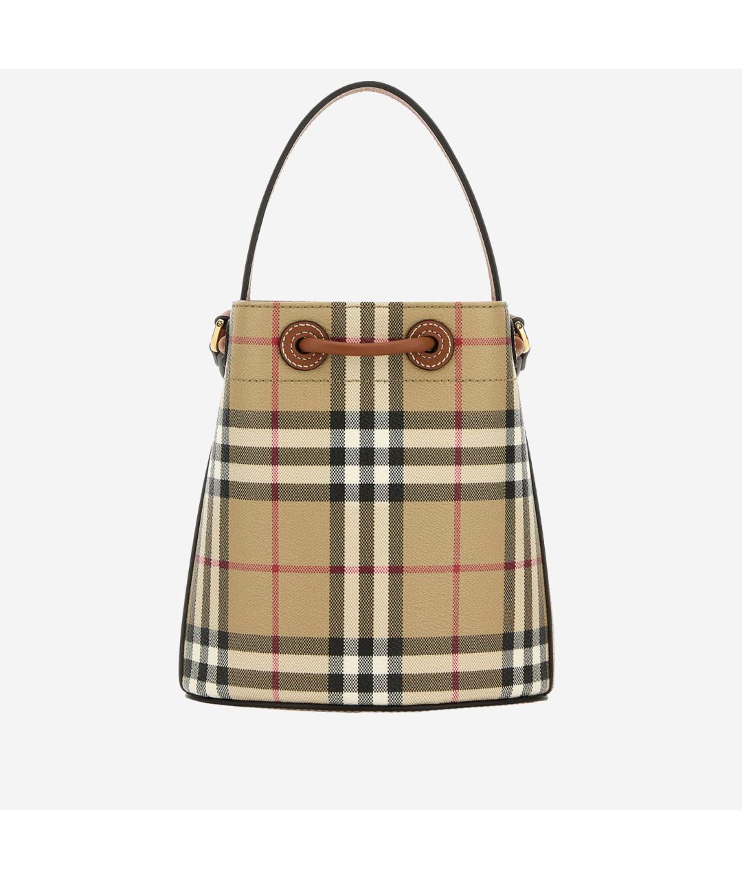 BURBERRY Бежевая кожаная сумка тоут, фото 1