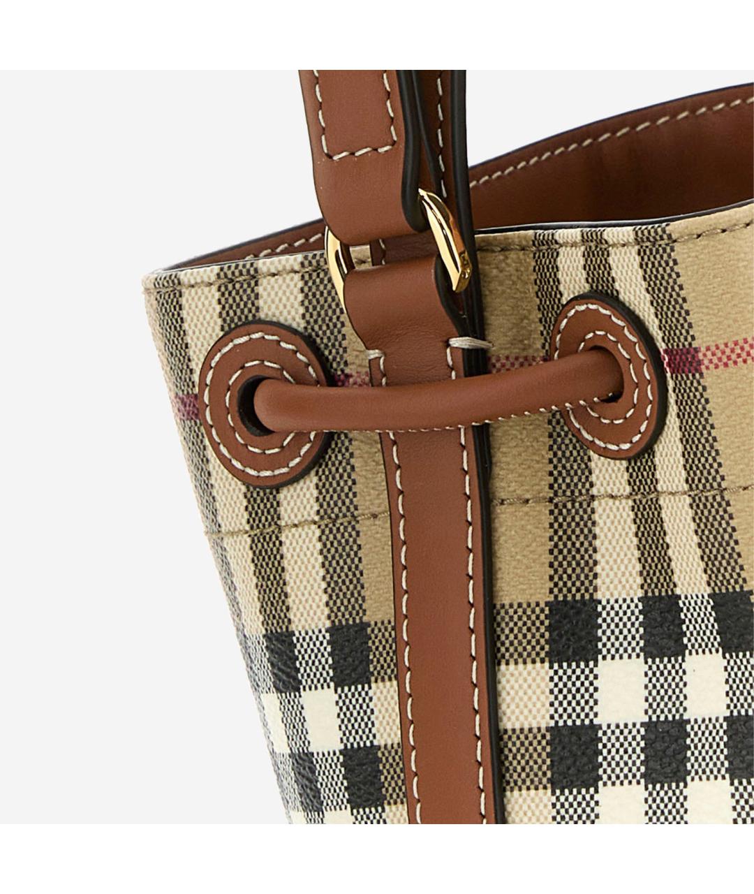 BURBERRY Бежевая кожаная сумка тоут, фото 4