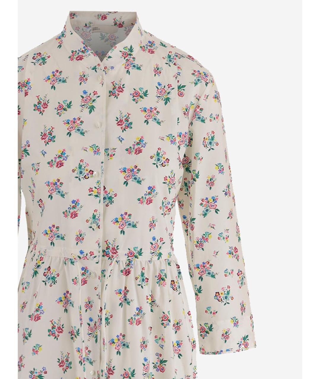 TORY BURCH Белое хлопковое повседневное платье, фото 3