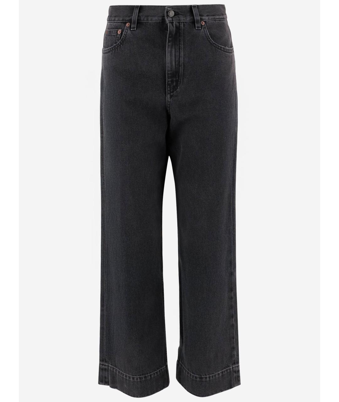 CHLOE Серые хлопковые прямые джинсы, фото 1