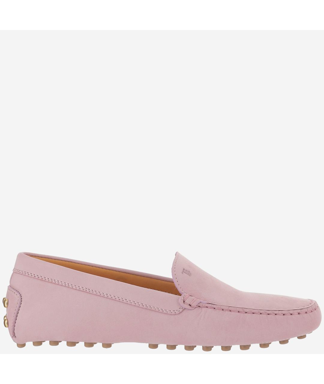 TOD'S Розовые замшевые мокасины, фото 6