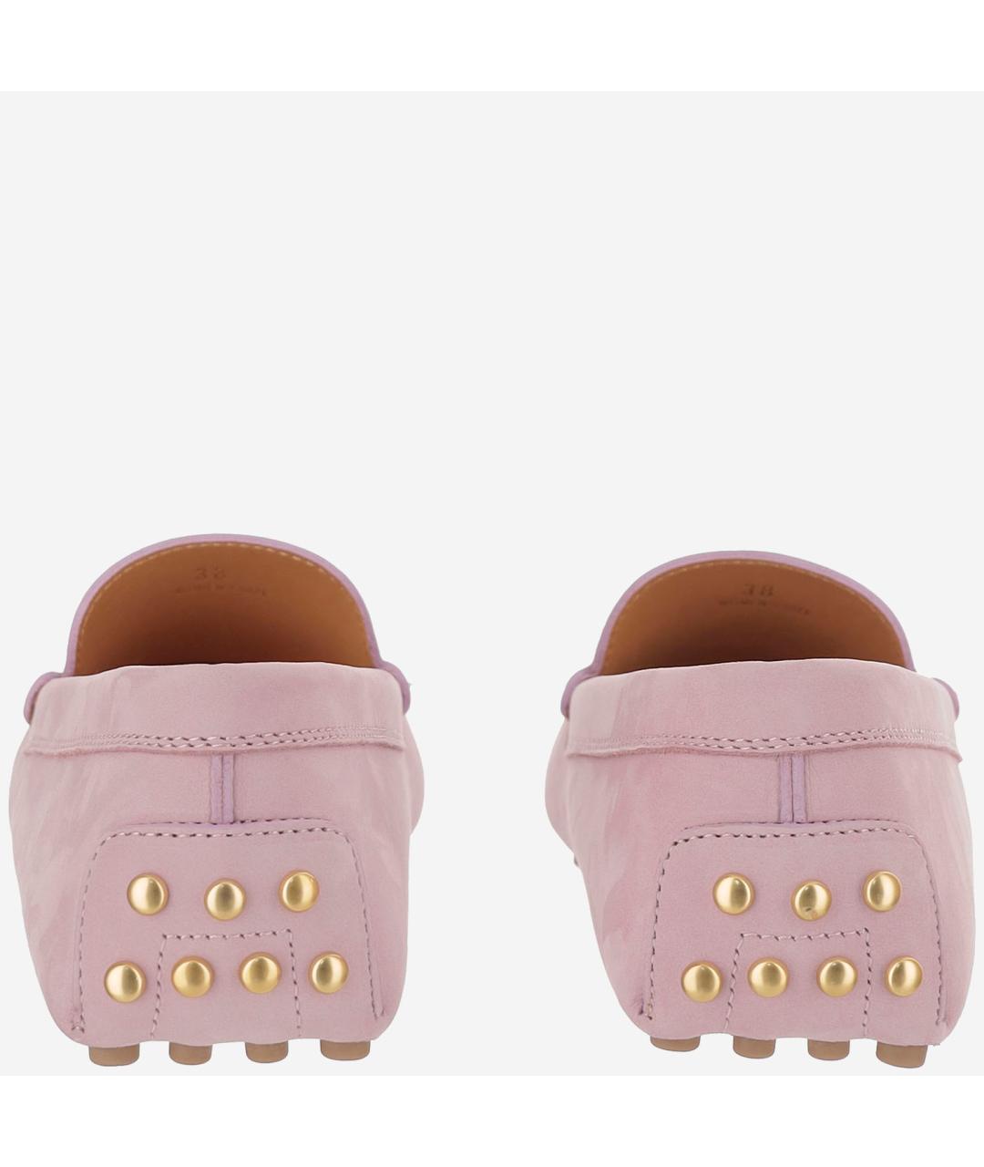 TOD'S Розовые замшевые мокасины, фото 4