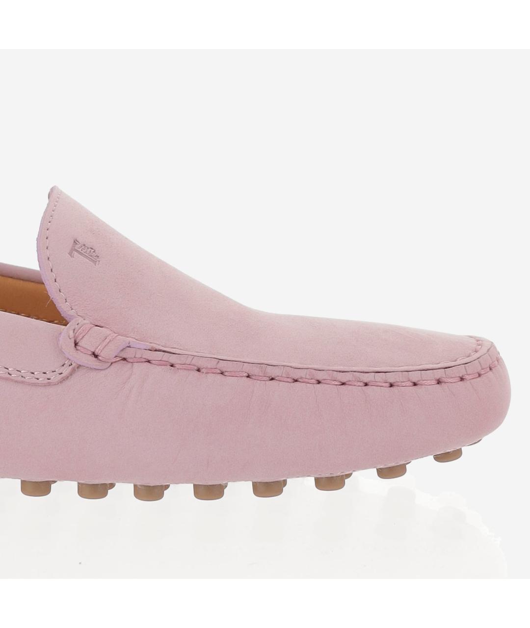 TOD'S Розовые замшевые мокасины, фото 5