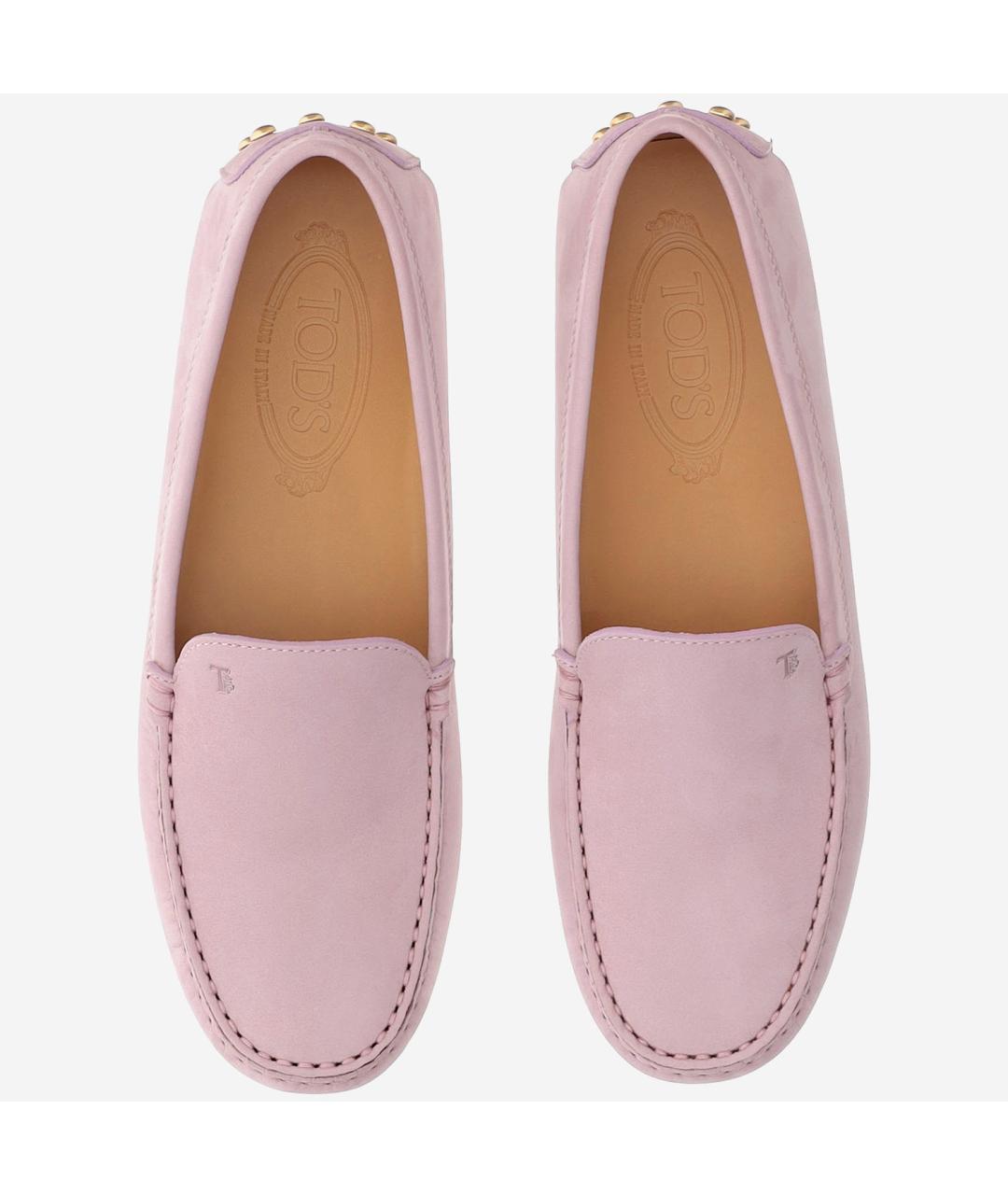 TOD'S Розовые замшевые мокасины, фото 2