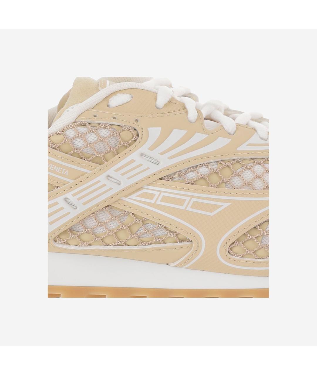 BOTTEGA VENETA Бежевые текстильные кроссовки, фото 5
