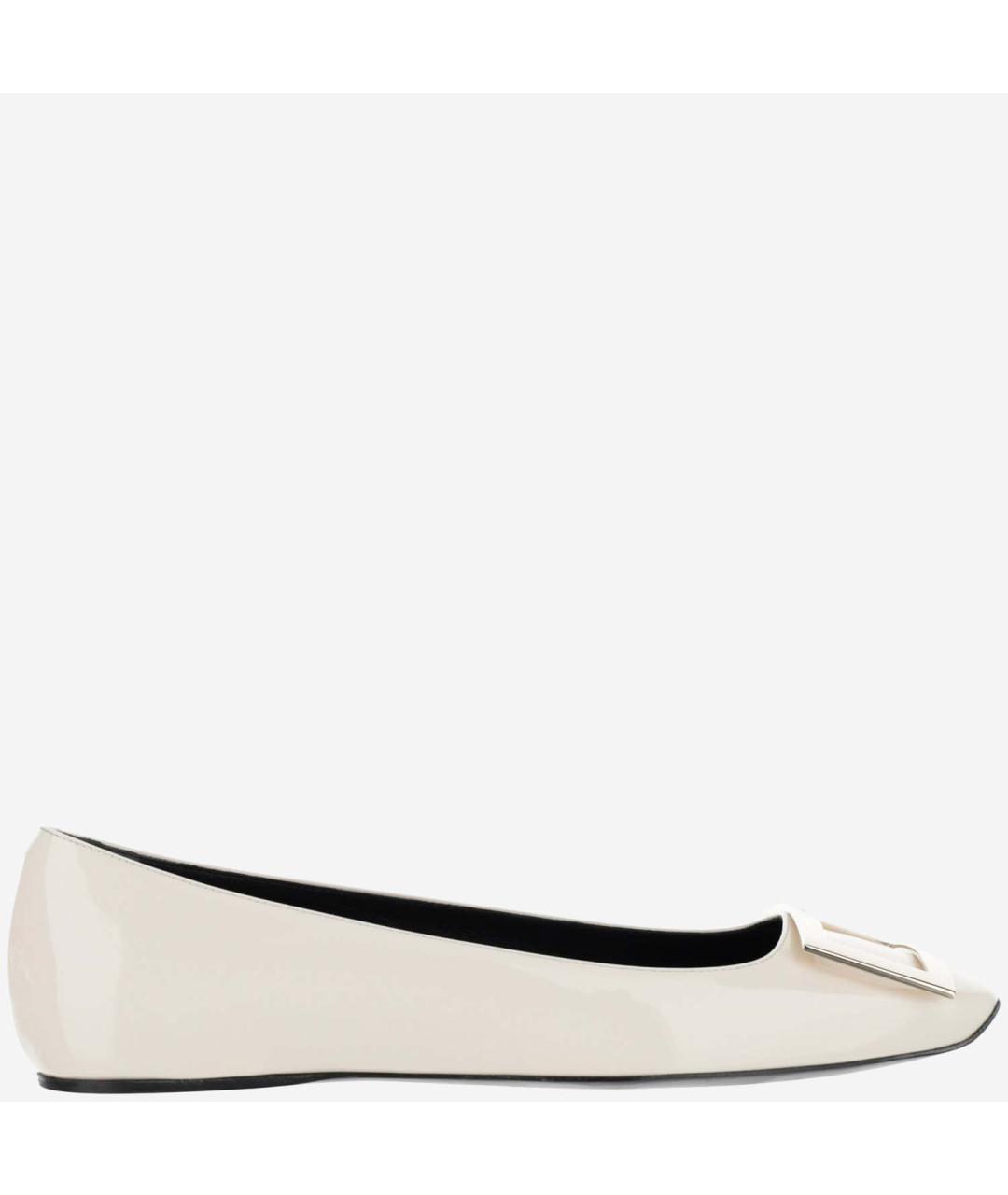 ROGER VIVIER Белые кожаные балетки, фото 5