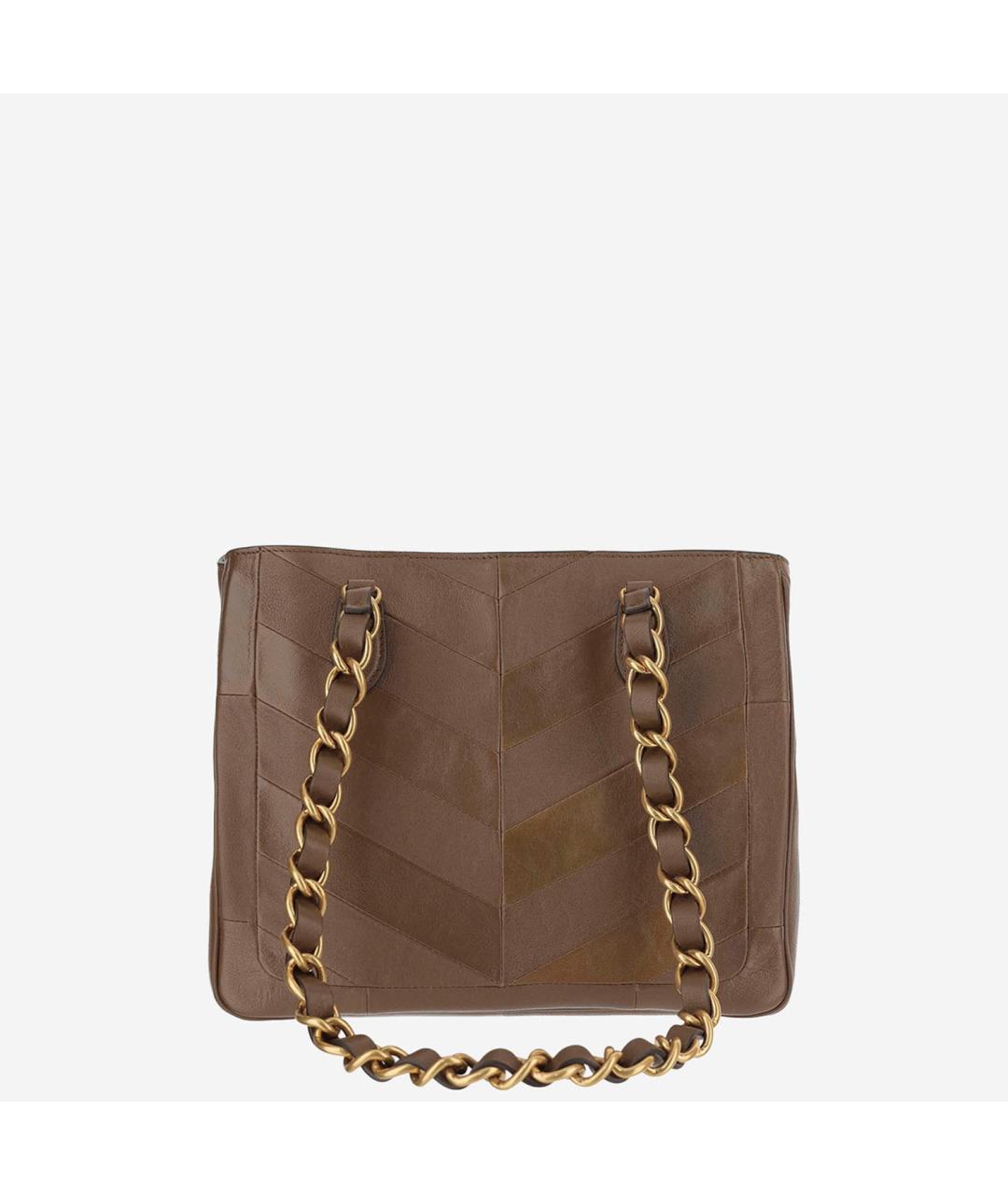 VALENTINO Коричневая кожаная сумка тоут, фото 3