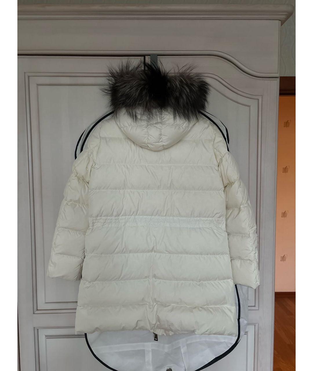 MONCLER Белый полиамидовый пуховик, фото 2