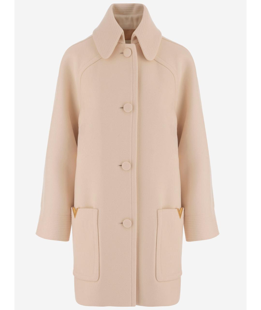 VALENTINO Бежевое шерстяное пальто, фото 1